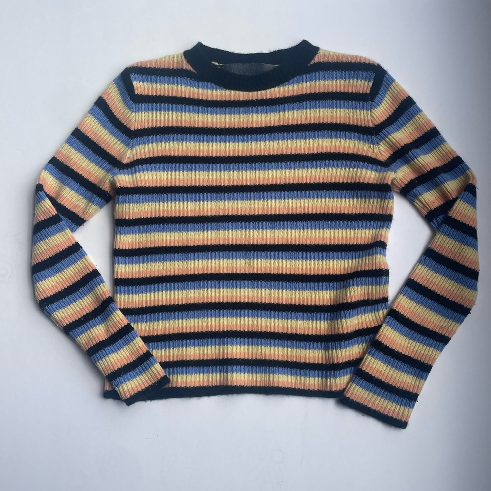 Elder Statesman Striped Cashmere Sweater